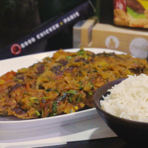 Poisson Curry (Tilapia) avec riz au choix